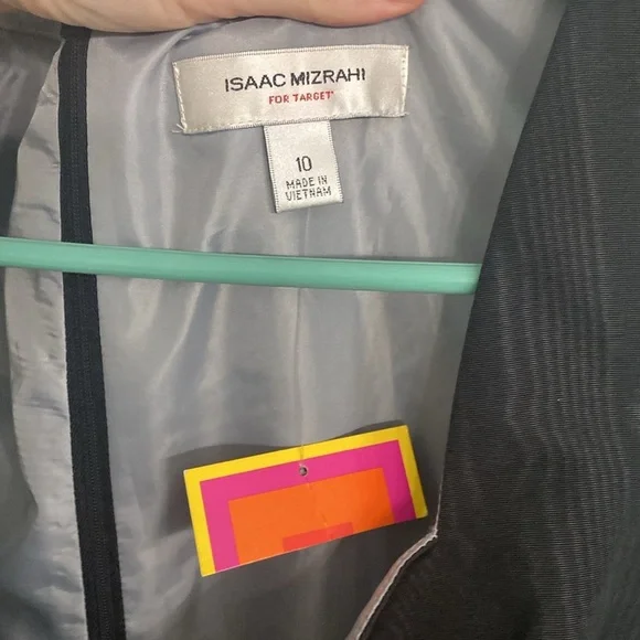 Isaac Mizrahi Moire Taffeta Sleeveless Dress with Pockets Black Size 10 NWT - Picture 5 of 6